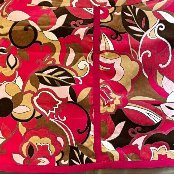 Bamboo Trader Retro Flower Power Corduroy ALine Skirt Sz10 - Picture 3 of 6